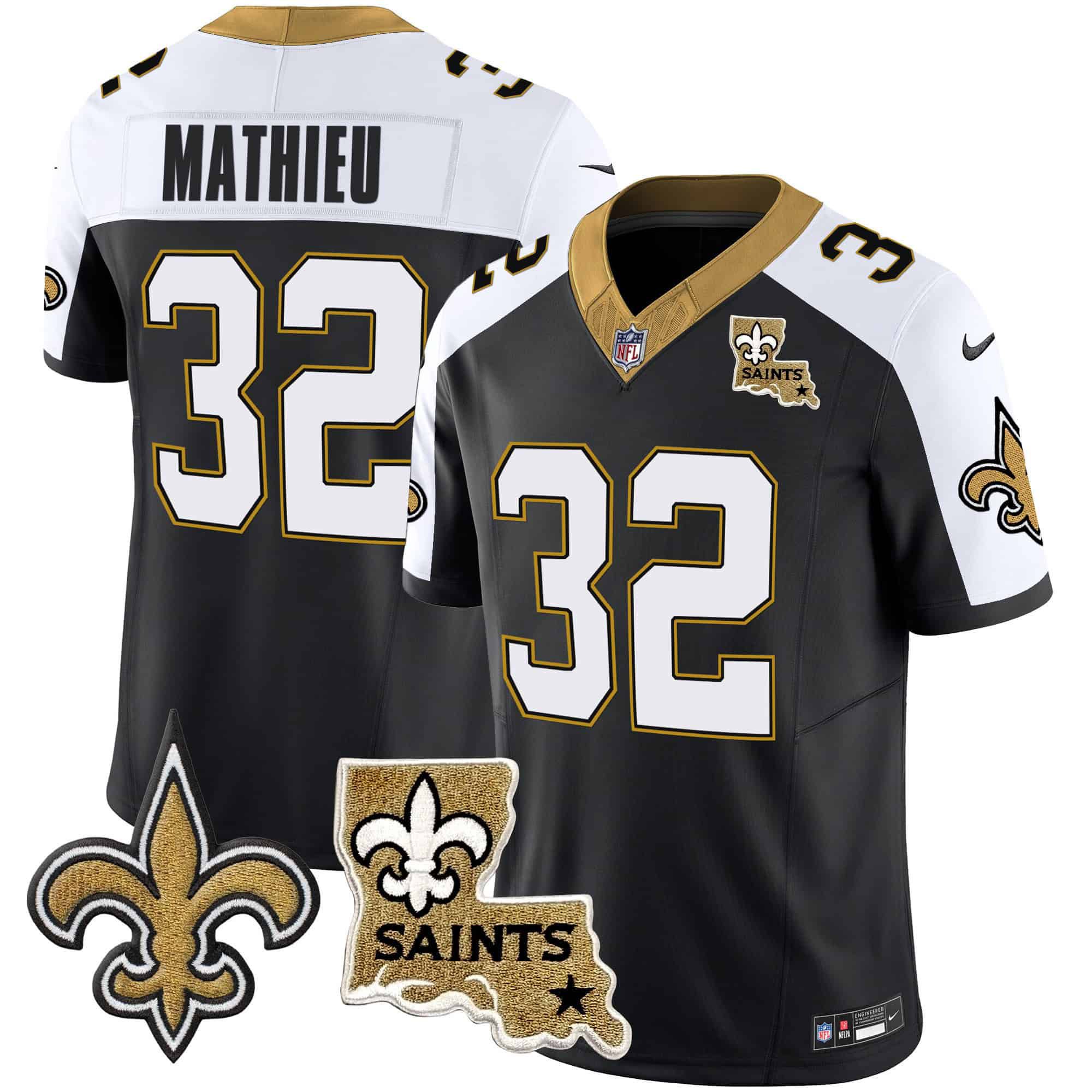Men New Orleans Saints 32 Mathieu Black 2024 Nike Vapor Limited NFL Jersey